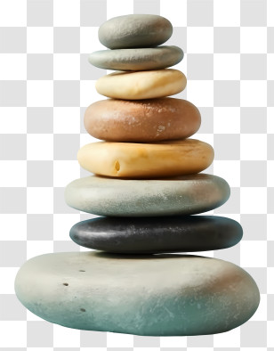 Stacked Rocks - Stacked Smooth Pebbles For Zen And Balance Transparent PNG