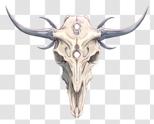 Bone - Intricate Animal Skull Transparent PNG