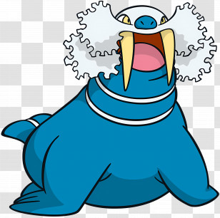 Walrein - Cartoon Walrus With Big Tusks Transparent PNG
