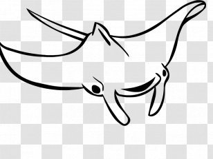 Giant Oceanic Manta Ray Drawing Batoidea Myliobatoidei Clip Art - Monochrome Photography - Sting Transparent PNG