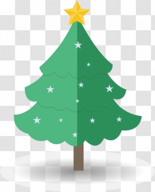 Christmas Tree Cartoon Drawing - Hand-drawn Star Pattern Transparent PNG