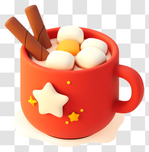 Chrismats Hot Cocoa Mug - Cozy Hot Chocolate With Marshmallows Transparent PNG