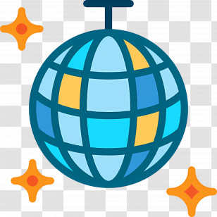 Mirror Ball - Shiny Disco Ball With Sparkles Transparent PNG