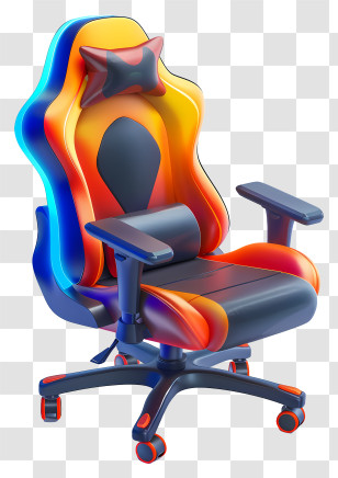 Gaming Chair - Colorful Gaming Chair Transparent PNG