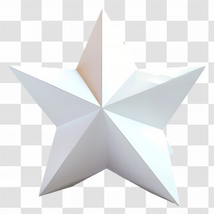 White Star - White 3D Star Transparent PNG