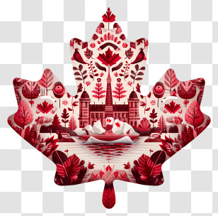 Canada Day - Decorative Maple Leaf For Canada Transparent PNG