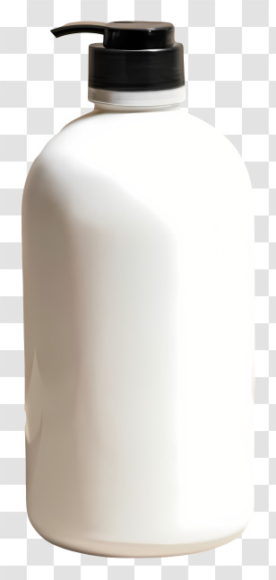 White Plastic Bottle - White Pump Bottle Transparent PNG
