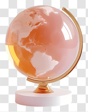 Globe - Golden Globe Ornament Transparent PNG