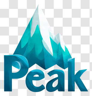 Peak Logo - Peak Logo With Mountain Design Transparent PNG