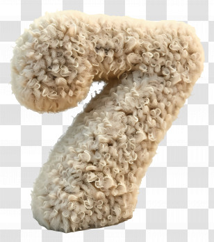 Number 7 - Woolly Number Seven Transparent PNG