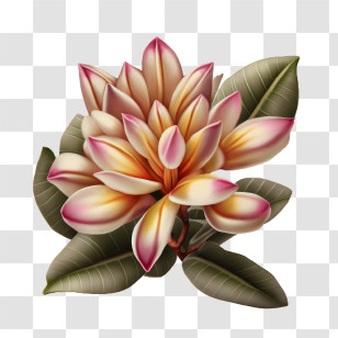 Cartoon Champa
 - Beautiful Flower With Pink And Yellow Petals Transparent PNG