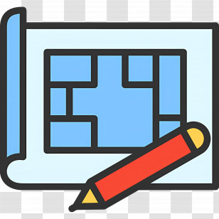 Construction Drawing - Blueprint And Pencil Illustration For Design Concept Transparent PNG