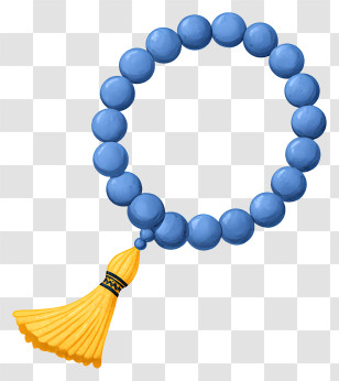 Ramadan Prayer Beads - Blue Beaded Tassel Bracelet Transparent PNG