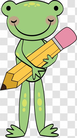 The Tree Frog Reading Clip Art - Drawing - Pencil Cliparts Transparent PNG