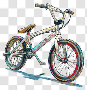 Bmx Bike - Colorful Bicycle Illustration Transparent PNG