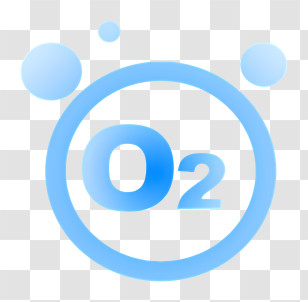 O2 - Oxygen Molecule Symbol Transparent PNG