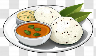 Idli - Traditional South Indian Dish Transparent PNG