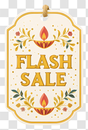 Diwali Flash Sale - Flash Sale Ornate Tag Transparent PNG