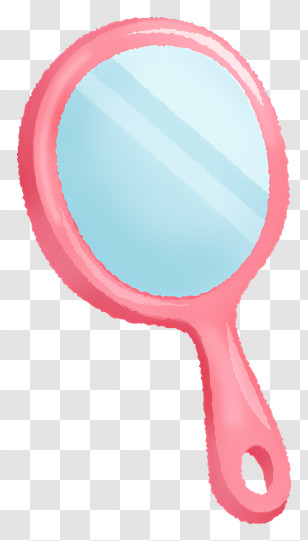 Hand Mirror - Pink Hand Mirror For Personal Grooming Transparent PNG