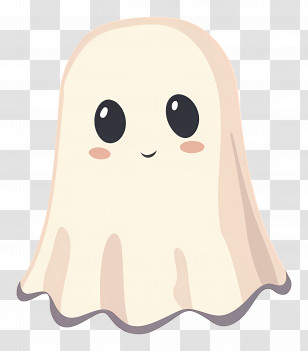 Cute Ghost - Cute Cartoon Ghost Illustration Transparent PNG