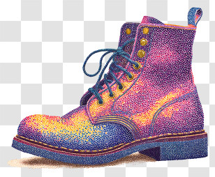 Vintage Boots - Colorful Boot Fashion Illustration Transparent PNG