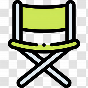 Camping Chair - Green Folding Chair Icon Illustration Transparent PNG