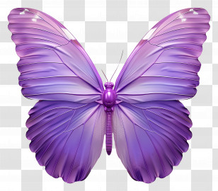 Purple Butterfly - Beautiful Purple Butterfly Illustration Transparent PNG