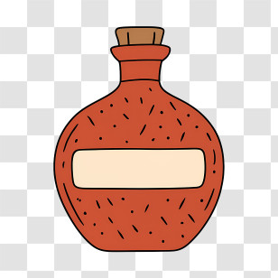 Health Bottle - Cartoon Bottle Illustration In Red Transparent PNG