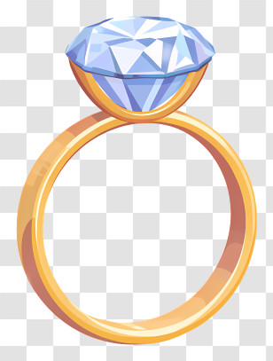 Diamond Ring Emoji - Diamond Ring Jewelry Illustration Transparent PNG