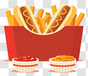 Salchipapa - Delicious Fast Food Combo With Fries And Hot Dogs Transparent PNG