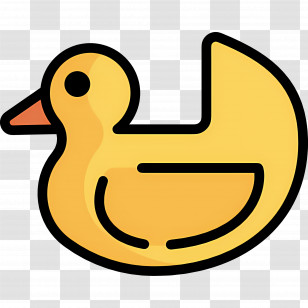 Cartoon Duck - Cute Yellow Cartoon Duck Illustration Transparent PNG
