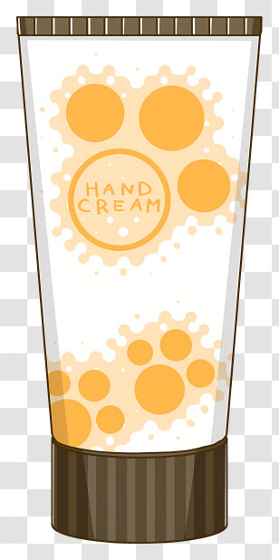Icon - Hand Cream Tube With Decorative Design Transparent PNG
