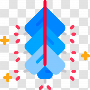 Firecrackers - Artistic Blue Feather Design Transparent PNG