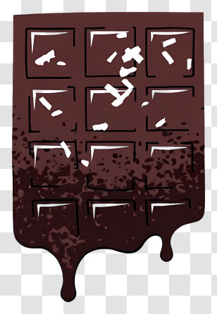 Chocolate Bar - Melting Chocolate Bar Illustration Transparent PNG