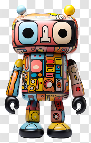Cartoon Toy - Colorful Cartoon Robot Design Transparent PNG