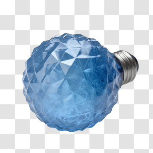 Light Bulb
 - Blue Crystal Light Bulb Design Transparent PNG
