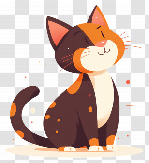 Cat Cartoon - Joyful Playful Kitten Transparent PNG