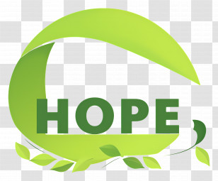 Hope - Circular Green Ribbon Design Representing Hope Transparent PNG