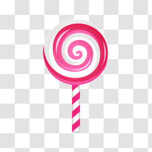 Pink And White Lollipop - Pink Swirl Lollipop Icon Transparent PNG