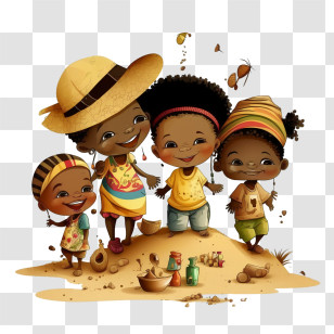 African Child
 - Happy Children Playing Outdoors Transparent PNG
