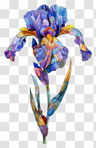 Iris Flower - Colorful Iris Flower Transparent PNG