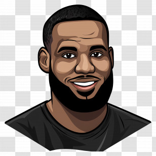 Lebron James - Cartoon Portrait Illustration Of A Person Transparent PNG