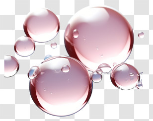 Pink Bubbles - Floating Soap Bubbles Transparent PNG