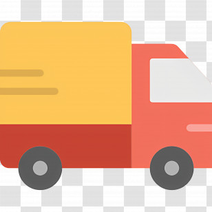 Delivery Truck - Flat Design Delivery Truck Illustration Transparent PNG