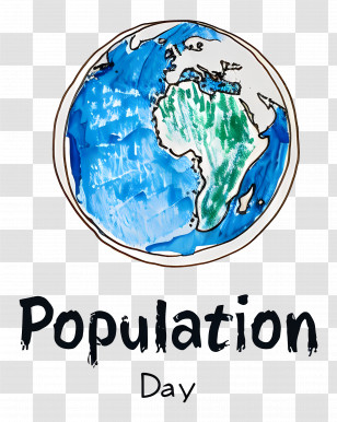 World Population Day - Population Day Globe Transparent PNG