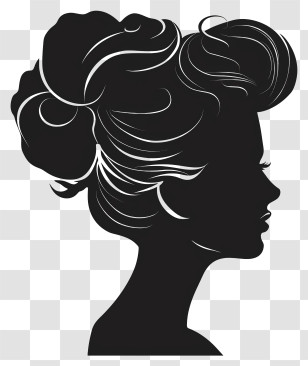 Silhouette - Elegant Woman Silhouette Transparent PNG