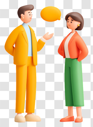 Business People Doing Discussion - Couple Having A Conversation Transparent PNG