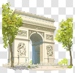 Arc De Triomphe - Arc De Triomphe In Paris Transparent PNG