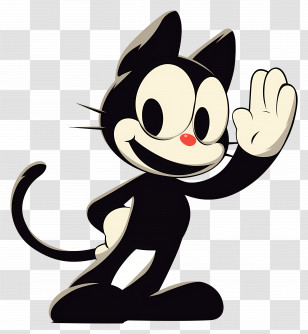 Felix The Cat - Classic Cartoon Cat Transparent PNG