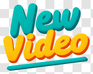 New Video - 3D New Video Badge Transparent PNG